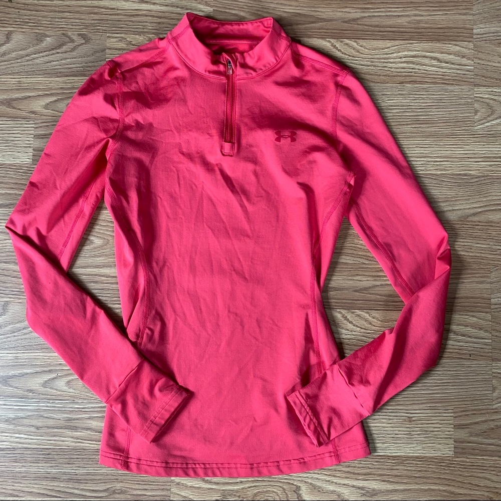 Under Armour Fitted Hot Pink Quarter Zip